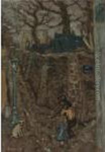 Montmartre; Vieil Homme Et Enfant by Pierre Bonnard