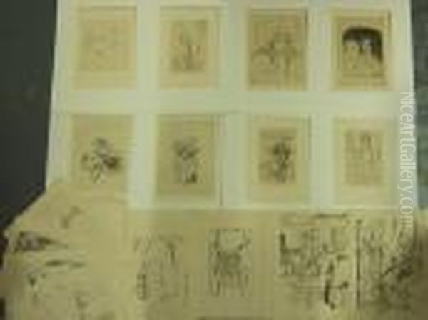 La Vie De Sainte Monique, 1930. 
Quatorze Eaux-fortes Et Vingt Six Dessins Reportes Sur Pierre (de La 
Suite Des Vingt-neuf Dessins Et Dix Sept Eaux-fortes Originales) Pour 
Illustrer L'ouvrage Ecrit Et Edite Par A. Vollard (bouvet 111) Sujet : 
237 X - view 1