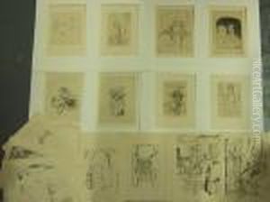 La Vie De Sainte Monique, 1930. 
Quatorze Eaux-fortes Et Vingt Six Dessins Reportes Sur Pierre (de La 
Suite Des Vingt-neuf Dessins Et Dix Sept Eaux-fortes Originales) Pour 
Illustrer L'ouvrage Ecrit Et Edite Par A. Vollard (bouvet 111) Sujet : 
237 X