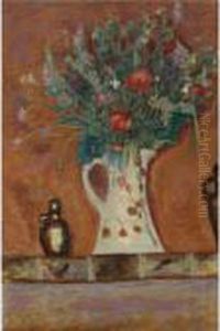 Bouquet De Cheminee Or Fleurs Sur Une Cheminee by Pierre Bonnard