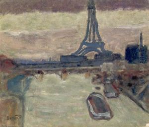 La Tour Eiffel Et La Seine by Pierre Bonnard