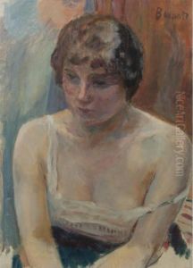 Jeune Femme A La Gorge Decouverte by Pierre Bonnard