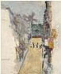 La Rue Tholoze Et Le Moulin De La Galette by Pierre Bonnard