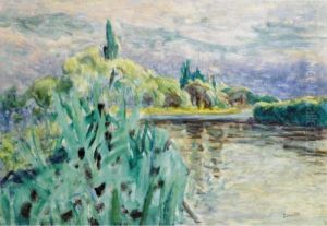 Bord De Riviere - La Seine by Pierre Bonnard