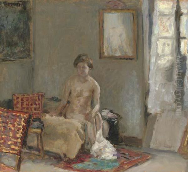 Interieur Avec Nu, Or Le Lever, Femme Nue Assise Sur Son Lit - view 1