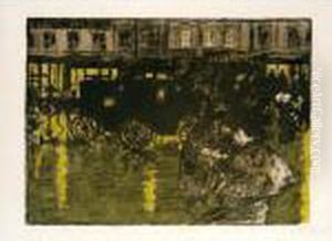 Quelques Aspect De La Vie De Paris: Rue, Le Soir, Sous La Pluie (bouvet 68) by Pierre Bonnard