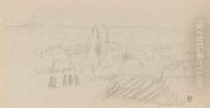 Vue D'un Village Avec Personnages