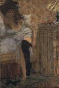 Femme Enfilant Ses Bas by Pierre Bonnard