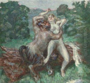 Faune Or La Nymphe Violee Or Pan Et La Nymphe Or L'apres-midi D'unfaune by Pierre Bonnard