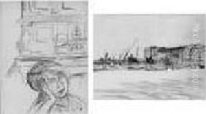 Vue Presumee Du Port De Cannes (recto) by Pierre Bonnard