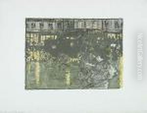Rue, Le Soir, Sous La Pluie - view 1