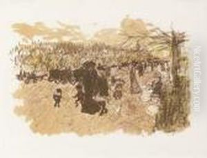 Avenue Au Bois: Plate I, From Quelques Aspects De La Vie De Paris by Pierre Bonnard