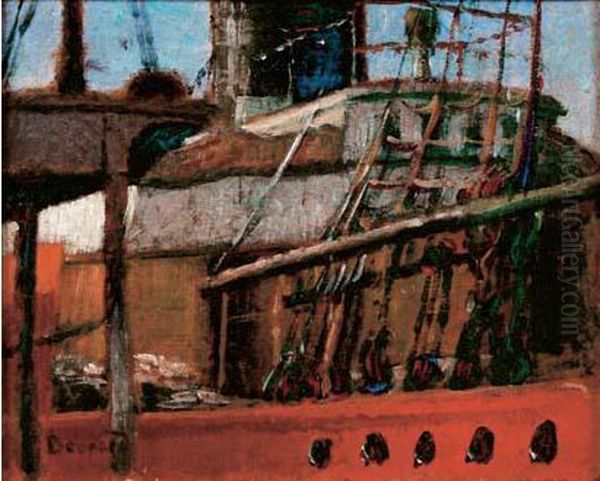 Vue De Coursive Et De Cheminee De Bateau - view 1