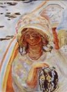 Dziewczynka Na Lodce (ok.1940) by Pierre Bonnard