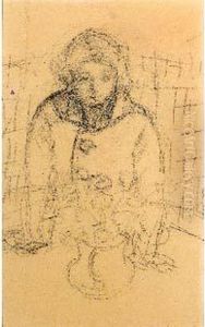 Jeune Femme Au Bouquet