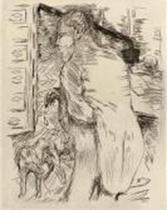 Personnage Masculin En Buste by Pierre Bonnard