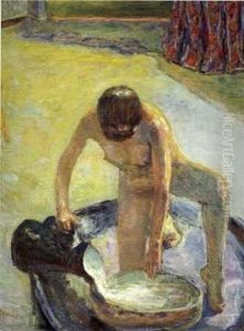 Nu Accroupi Au Tub by Pierre Bonnard