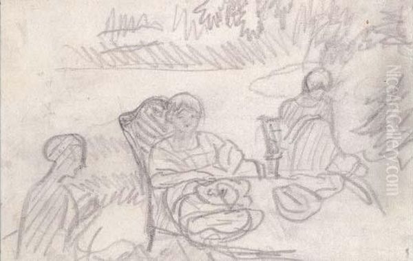Femmes Assises Dans Un Jardin - view 1