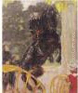 Le Cavalier Cabre, Vers 1894. by Pierre Bonnard