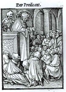 Death and the Preacher from The Dance of Death by Hans Holbein the Younger