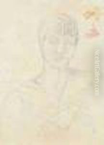 Portrait De Jeune Fille, Vers 1916. by Pierre Bonnard