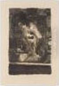 Femme Debout Dans Sa Baignoire; And Le Bain (deuxieme Planche) (bouvet 94; And 92a) by Pierre Bonnard