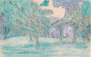 Vue Du Jardin, <ma Roulotte> A Vernonnet, Vers 1920 by Pierre Bonnard