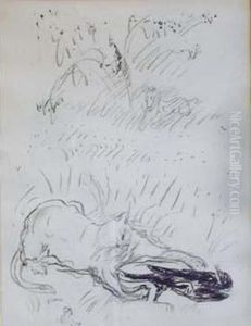Le Chat Et L'oiseau, Circa 1920 Le Chat Et L'oiseau, Circa 1920