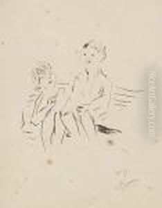 Deux Enfants Sur Un Banc by Pierre Bonnard