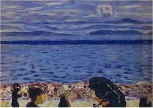 La Plage, Mer Bleue by Pierre Bonnard