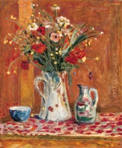 Fleurs Avec Poterie by Pierre Bonnard