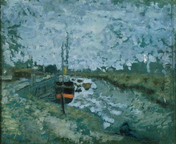 Le Canal, Pniche (barge On The Canal) - view 1