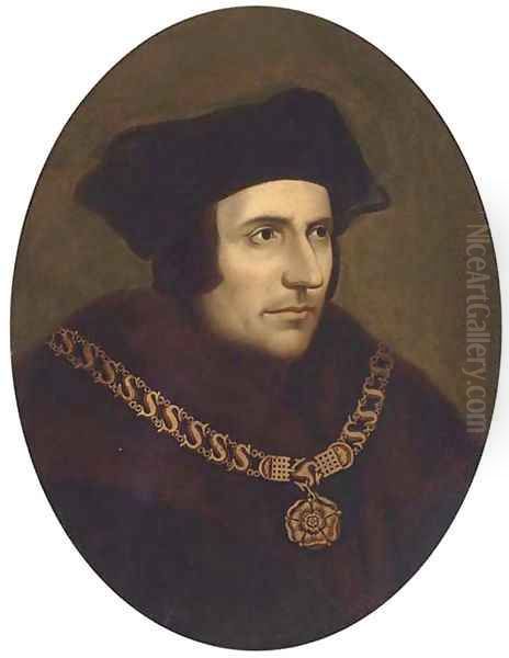 Portrait of Thomas More (1478-1535), bust-length, wearing a chain of office - view 1