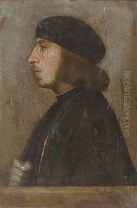 Portrait of a gentleman, bust-length, in profile by Hans Holbein the Younger