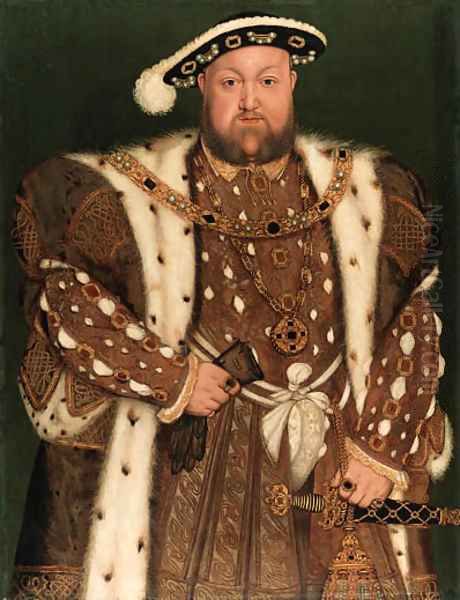 Portrait of King Henry VIII (1491-1547), three-quarter-length, in an ermine-lined brocaded cloak - view 1