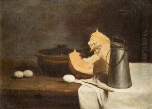 Nature Morte Au Potiron Et Aux Oeufs by Francois Bonvin