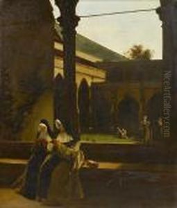 In The Cloister by Francois Bonvin