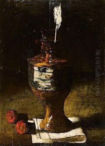 Nature Morte A L'encrier by Francois Bonvin