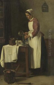 La Cuisiniere. by Francois Bonvin
