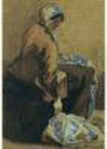Une Lingere by Francois Bonvin