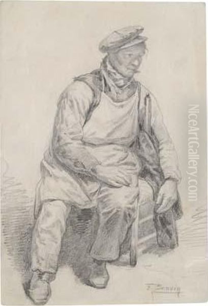 A Seated Workman - view 1