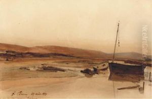 The Beach At Treport by Francois Bonvin