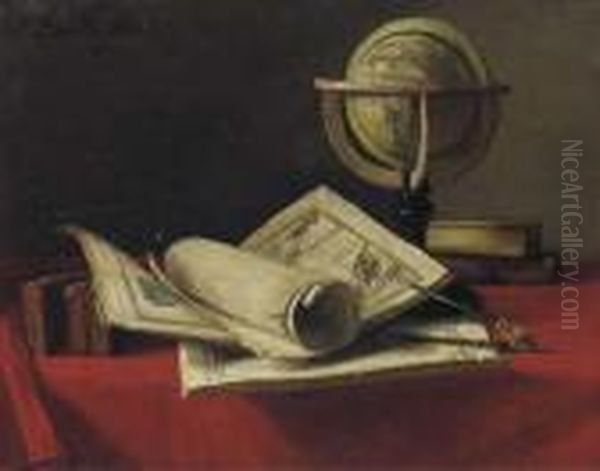 Nature Morte Avec Un Plan Et Un Globe - view 1