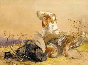 A gun dog with the day's bag