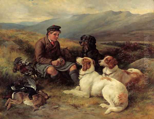 The midday meal on the moors - view 1