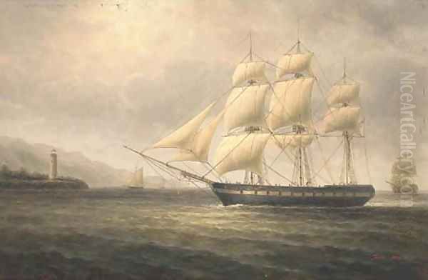 Warships off the coast - view 1