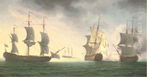 A naval battle by James Hardy Jnr
