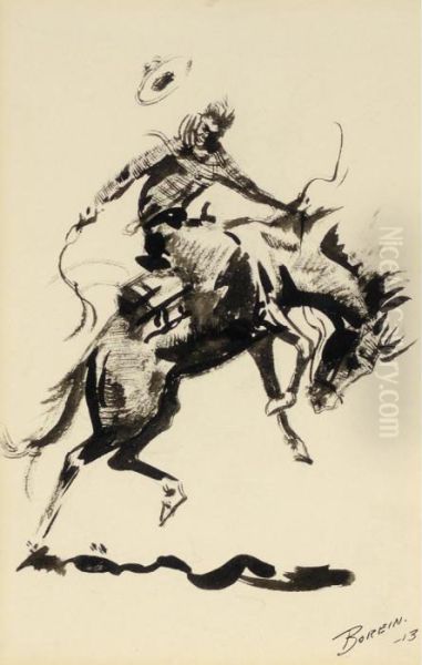 Riding A Bronc - view 1