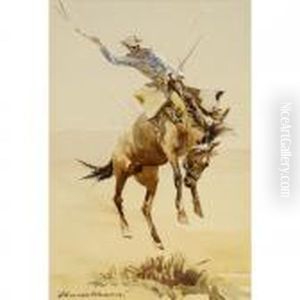 Cowboy On A Bucking Horse by John Edward Borein