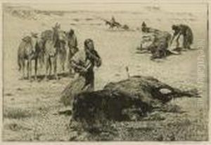 After The Buffalo Hunt; Navajo Shepherd by John Edward Borein